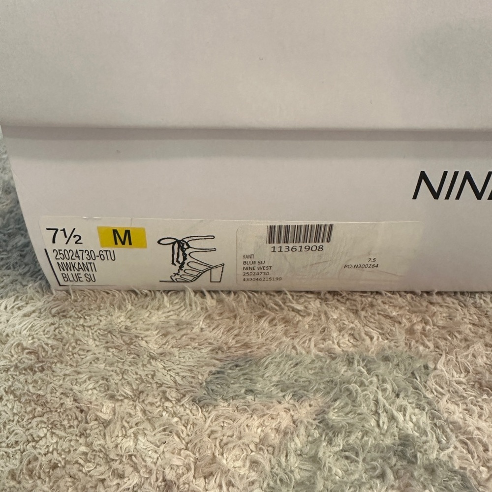 Nine West Women's Blue Heeled Sandals - Picture 4 of 5
